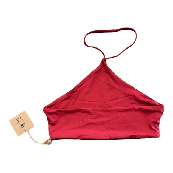 Toast Apex Bikini Top in Rhubarb NWT - Picture 4 of 5